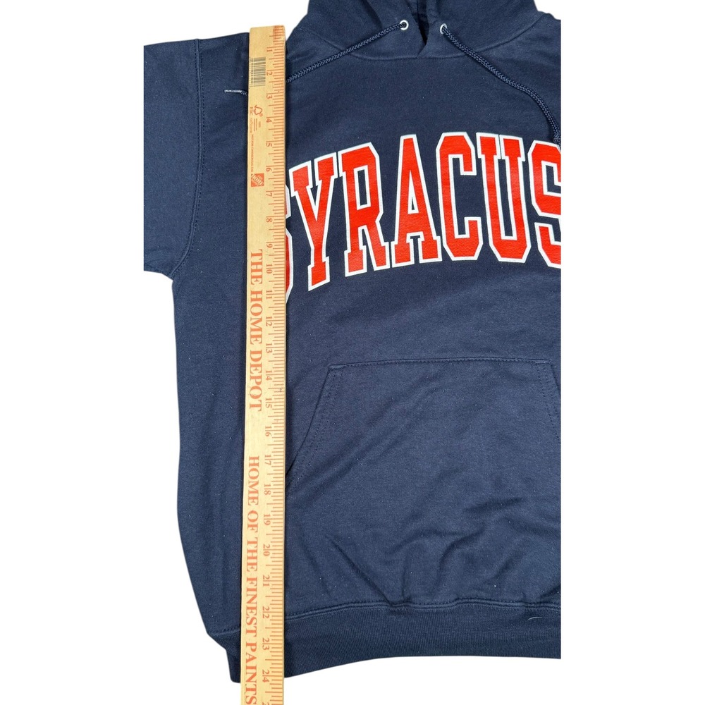 Champion Syracuse Orange Hoodie Pullover Sweatshirt Navy Blue Size Small - Picture 4 of 5
